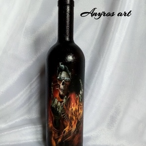 Cutie+sticla de vin-cadou pentru barbati 01292 - accesorii nuntă - amintiri și cadouri de nuntă - cadou nuntă - pahar de nuntă, set de sticlă - Artynos.ro