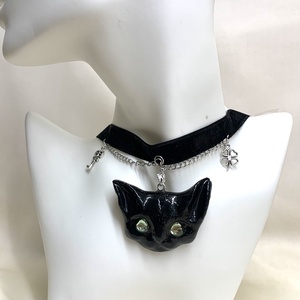 Choker cu pandantiv pisica 01297 - Artynos.ro