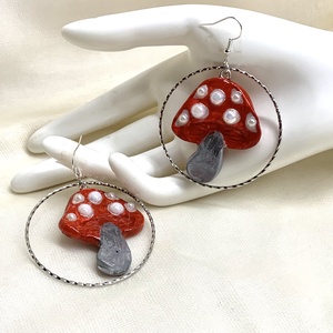 cercei ciupercuțe 01298 - bijuterii - cercei - cercei cu figurine - Artynos.ro