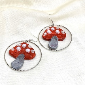 cercei ciupercuțe 01298 - bijuterii - cercei - cercei cu figurine - Artynos.ro