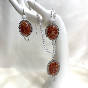 Set bijuterii cu Trandafiri 01322 - bijuterii - seturi de bijuterii - Artynos.ro