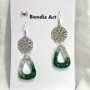  Cercei ocazii speciale 01327 - bijuterii - cercei - cercei din rășină - Artynos.ro