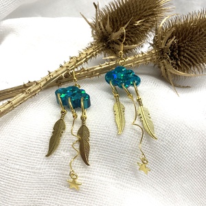 Cercei handmade din rasina 01328 - Artynos.ro