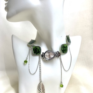 Colier-pandantiv cu Orhidee si ceas 01344 - Artynos.ro