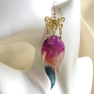 Cercei pictati manual 01355, Bijuterii, Cercei, Cercei din rasina, Confectionarea bijuteriilor, Pictura, Cercei handmade unicat pictati manual,acoperiti cu mai multe straturi de rasina epoxidica.Accesorii..., ARTYNOS