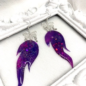 Cercei pictati manual 01360 - bijuterii - cercei - cercei din rășină - Artynos.ro