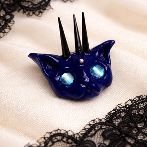 Brosa -pisica-cadouri femei 01303, Bijuterii, Brose, Confectionarea bijuteriilor, Lucrare cu argila, ARTYNOS