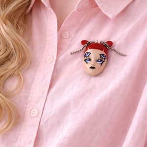  Brosa - cadouri femei 01319, Bijuterii, Brose, Confectionarea bijuteriilor, Lucrare cu argila, ARTYNOS