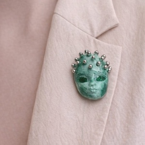 Brosa - cadouri femei 01309, Bijuterii, Brose, Confectionarea bijuteriilor, Lucrare cu argila, ARTYNOS