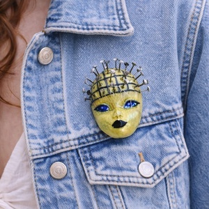 Brosa - cadouri femei 01308, Bijuterii, Brose, Confectionarea bijuteriilor, Lucrare cu argila, ARTYNOS