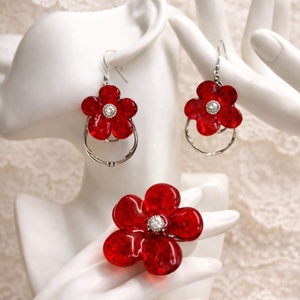 Set bijuterii rasina si Trandafiri 1365 - Artynos.ro