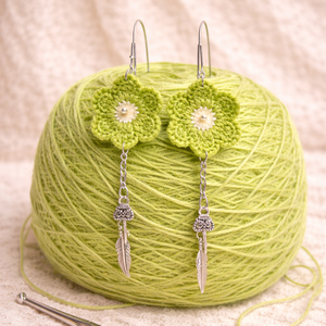 Cercei croșetați 01234 - bijuterii - cercei - cercei croșetați - Artynos.ro