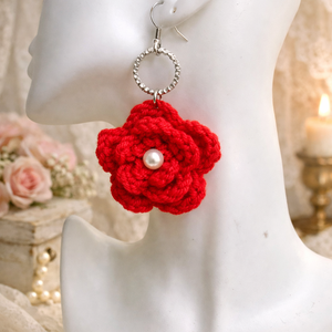 Cercei croșetați 01232 - bijuterii - cercei - cercei croșetați - Artynos.ro