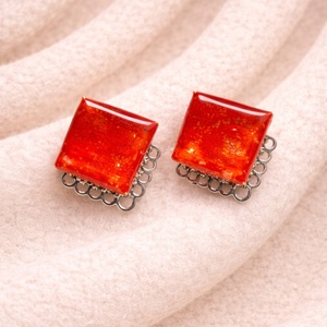 cercei din dantela brodata si rasina 01377, Bijuterii, Cercei, Cercei din rasina, Confectionarea bijuteriilor, ARTYNOS