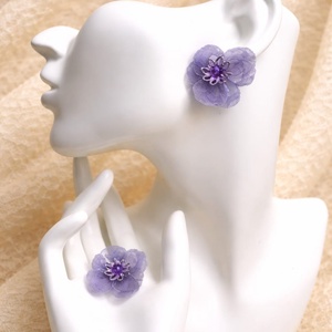 cercei unicat - rasina-dantela brodata 01380 - bijuterii - cercei - cercei din rășină - Artynos.ro