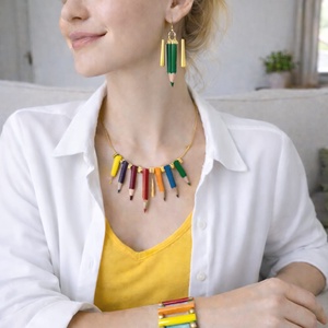 Set bijuterii creioane colorate 00528, Accesorii nunta, Bijuterii mireasa, Cercei mireasa, Confectionarea bijuteriilor, ARTYNOS