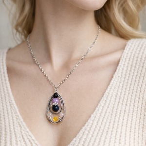 Colier -pandantiv cu pietre semipretioase 01173 - bijuterii - coliere - coliere cu pandative - Artynos.ro