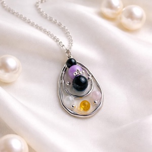 Colier -pandantiv cu pietre semipretioase 01173 - bijuterii - coliere - coliere cu pandative - Artynos.ro