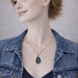 Colier -pandantiv cu scoici veritabile sidefate Abalone (Paua) 01161, Bijuterii, Coliere, Coliere cu pandative, Confectionarea bijuteriilor, ARTYNOS