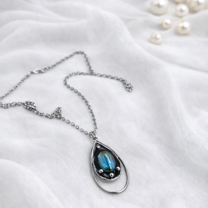 Colier -pandantiv cu scoici veritabile sidefate Abalone (Paua) 01161 - bijuterii - coliere - coliere cu pandative - Artynos.ro