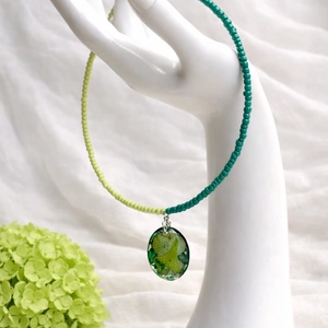 Colier-pandantiv cu hortensie 01159 - bijuterii - coliere - coliere cu pandative - Artynos.ro