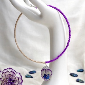 Colier-pandantiv cu garoafe si scoici Abalone 01156 - bijuterii - coliere - coliere cu pandative - Artynos.ro