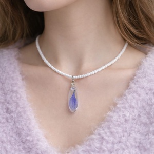 Colier-pandantiv cu Gerbera 01153 - bijuterii - coliere - coliere cu pandative - Artynos.ro