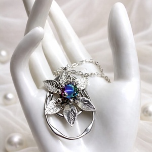 Colier-pandantiv inox si cristal 01137 - bijuterii - coliere - coliere cu pandative - Artynos.ro