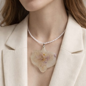 Colier-pandantiv cu Orhidee 01134, Bijuterii, Coliere, Pandative, Confectionarea bijuteriilor, ARTYNOS