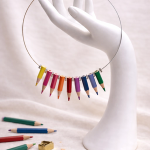Colier -pandantiv din creioane colorate 00482 - Artynos.ro