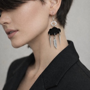 cercei handmade unicat din rasina 01016 - bijuterii - cercei - cercei din rășină - Artynos.ro