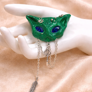 Broșă pisică-cadouri femei 01843 - bijuterii - broșe - Artynos.ro