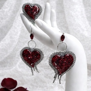 Set bijuterii cu Trandafiri 01851 - bijuterii - seturi de bijuterii - Artynos.ro