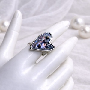 Inel cu scoici veritabile Abalone (Paua) 01170, Bijuterii, Inele, Inele cu figurine, Confectionarea bijuteriilor, ARTYNOS