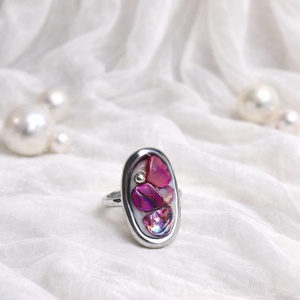 Inel cu scoici veritabile Abalone (Paua) 01163 - bijuterii - inele - inele cu figurine - Artynos.ro