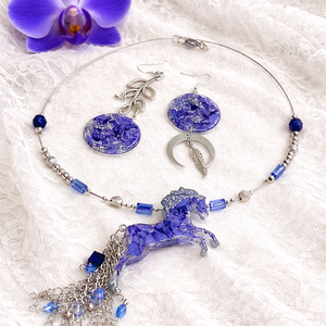  set bijuterii cu flori naturale 01361 - bijuterii - seturi de bijuterii - Artynos.ro