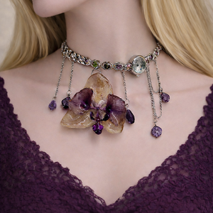 Colier cu Orhidee si ceas 01868 - Artynos.ro