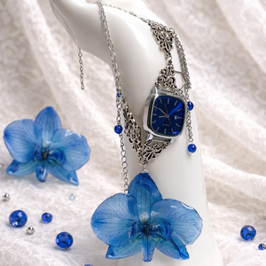 Colier  cu Orhidee si ceas  00832 - bijuterii - coliere - pandative - Artynos.ro