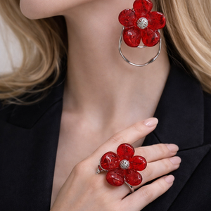 Set bijuterii rasina si Trandafiri 1365 - Artynos.ro