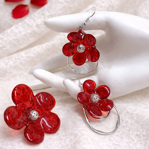 Set bijuterii rasina si Trandafiri 1365 - bijuterii - seturi de bijuterii - Artynos.ro