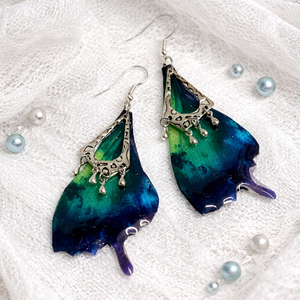 cercei aripi libelula 01872 - bijuterii - cercei - cercei din rășină - Artynos.ro