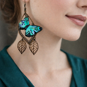 Cercei flururi pictati manual 01854, Bijuterii, Cercei, Cercei cu figurine, Confectionarea bijuteriilor, Pictura, ARTYNOS