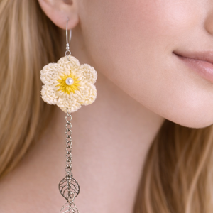 Cercei crosetati 01371, Bijuterii, Cercei, Cercei crosetati, Confectionarea bijuteriilor, Crosetat, ARTYNOS