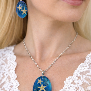 Set bijuterii cu stelute de mare 01860 - Artynos.ro