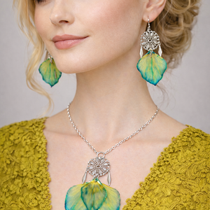 Cercei handmade din lalele naturale  01861 - Artynos.ro