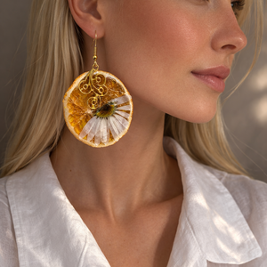 cercei cu felii de portocale 00998, Bijuterii, Cercei, Cercei din rasina, Confectionarea bijuteriilor, ARTYNOS