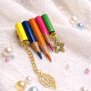  Broșa cu creioane colorate 01884 - bijuterii - broșe - Artynos.ro