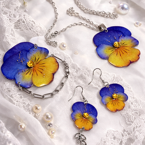 Set bijuterii Panselute 01886 - bijuterii - seturi de bijuterii - Artynos.ro