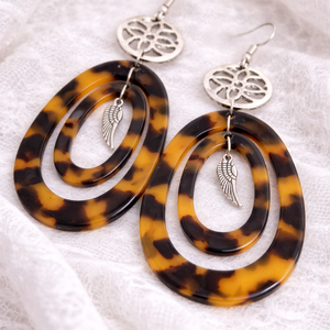 Cercei  animal print ,pictati manual din rasina , cadou pentru femei cadou pentru iubită, soție ,mama, prietena 01912 - bijuterii - cercei - cercei din rășină - Artynos.ro