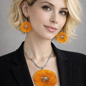 Cercei lucrati manual Panselute cu rasina -cadou pentru iubia,mama,fiica,logodnica,prietena 01918 - Artynos.ro